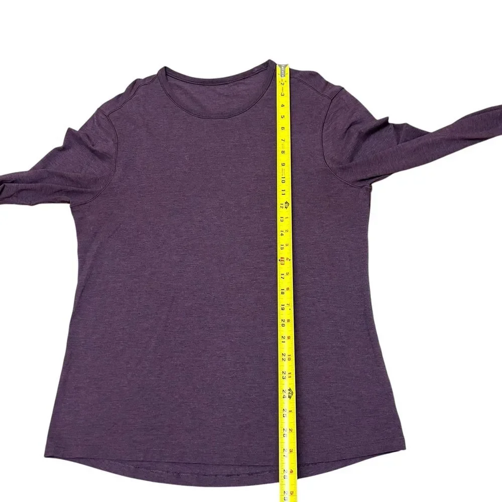 Lululemon Shirt Mens Medium Maroon Athletic‎ Stretch Running Long Sleeve
